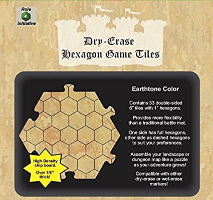 Dry-Erase Hexagon Game Tiles - Earthtone Color